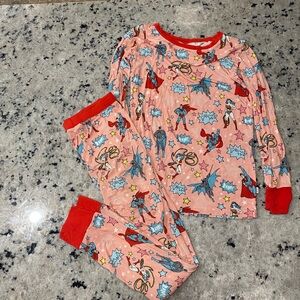 Little Sleepies DC Superhero Pjs 9/10- Red and Pink